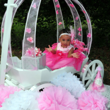 White Large Angel Carriage