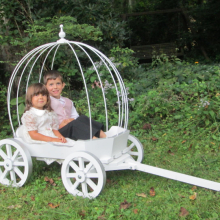 Large Angel, white with silver trim