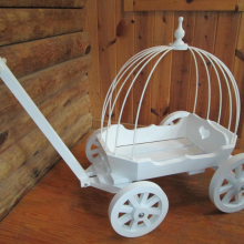 Small Angel Carriage, in white