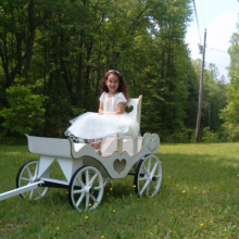 White with gold trim, and throne seat