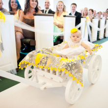 White Medium Pumpkin Wagon