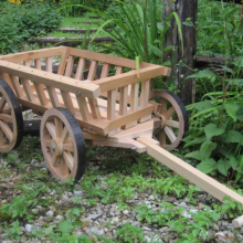 Medium unfinished pumpkin wagon