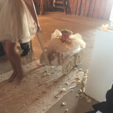 Ivory Small Pumpkin Wagon