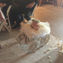Ivory Small Pumpkin Wagon