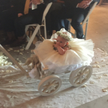 Ivory Small Pumpkin Wagon