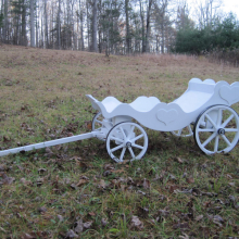 With special custom Amish made hickory wheels - an extra cost